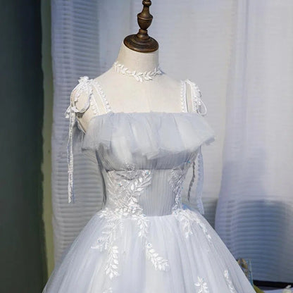 Short Silver Tulle Homecoming Dresses with Sleeves SD1365-Homecoming Dresses 2025 -VINIODRESS-A-Silver-US2