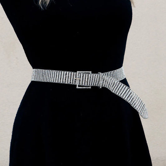 Silver Crystal Belt for Women AC1076-Bridal Jewelry 2025 -Viniodress-Silver-