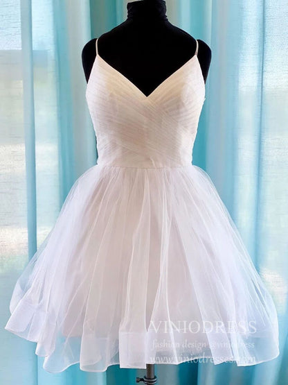 Spaghetti Strap Glittery Blue Homecoming Dresses SD1153B-Homecoming Dresses 2025 -Viniodress-Ivory-Custom Size-