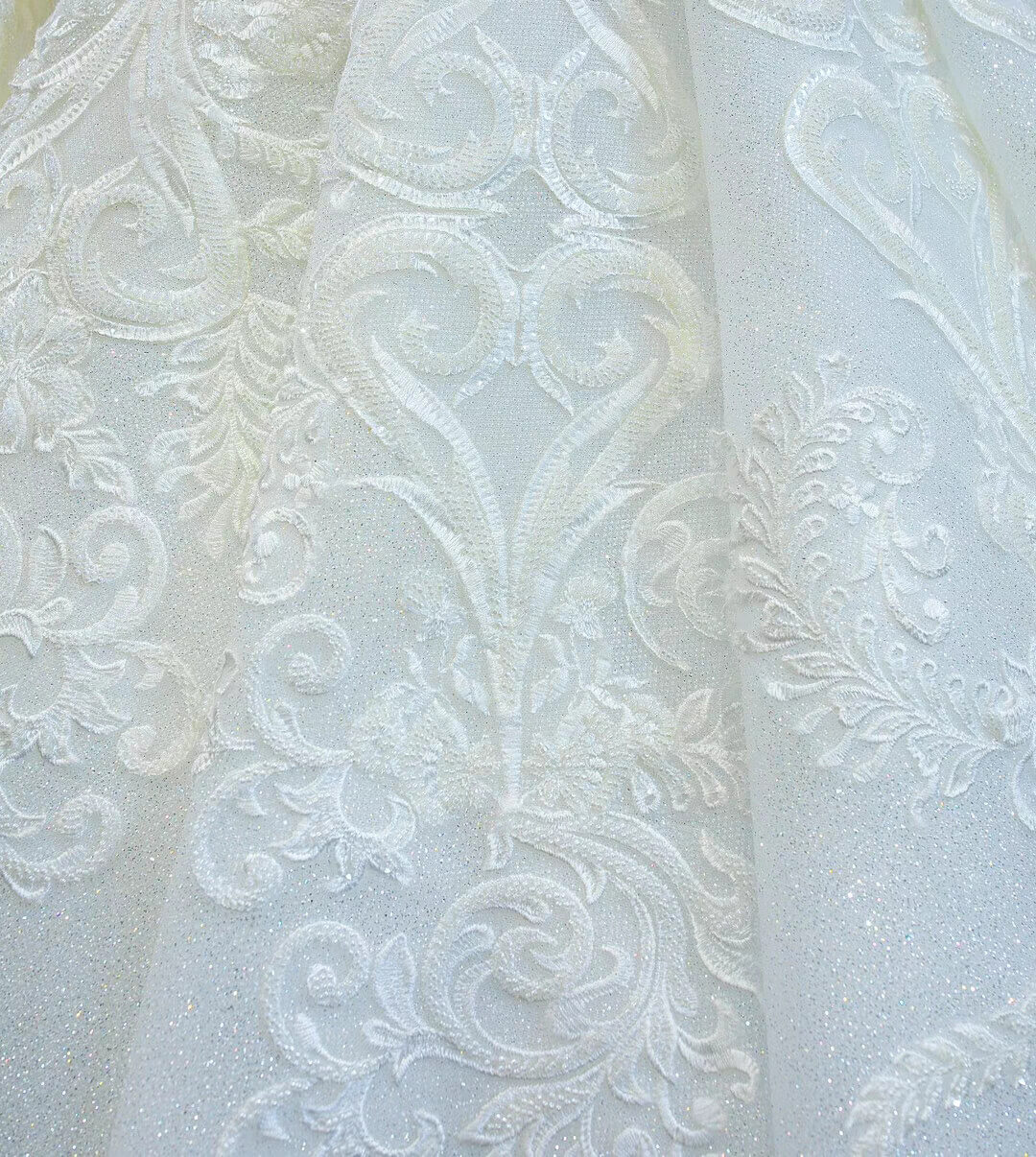 Sparkly Off the Shoulder Lace Ball Gown Wedding Dresses 67162-wedding dresses 2025 -Viniodress-As Picture-Custom Size-