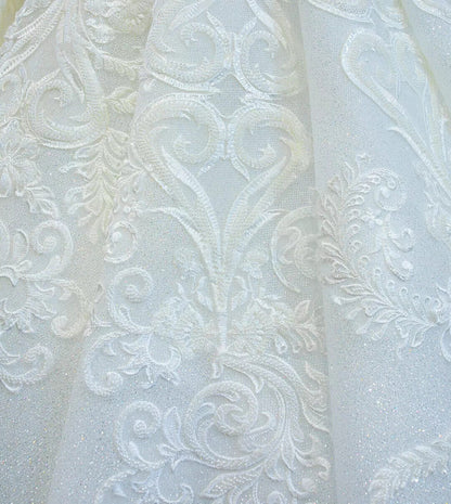 Sparkly Off the Shoulder Lace Ball Gown Wedding Dresses 67162-wedding dresses 2025 -Viniodress-As Picture-Custom Size-