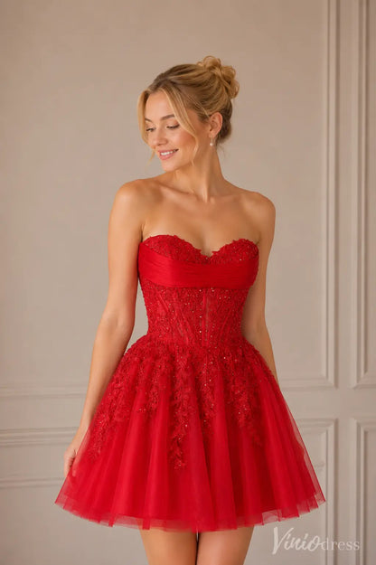 S26037-Homecoming Dresses 2026-Viniodress-Black-Custom Size – Add Measurements in Cart-