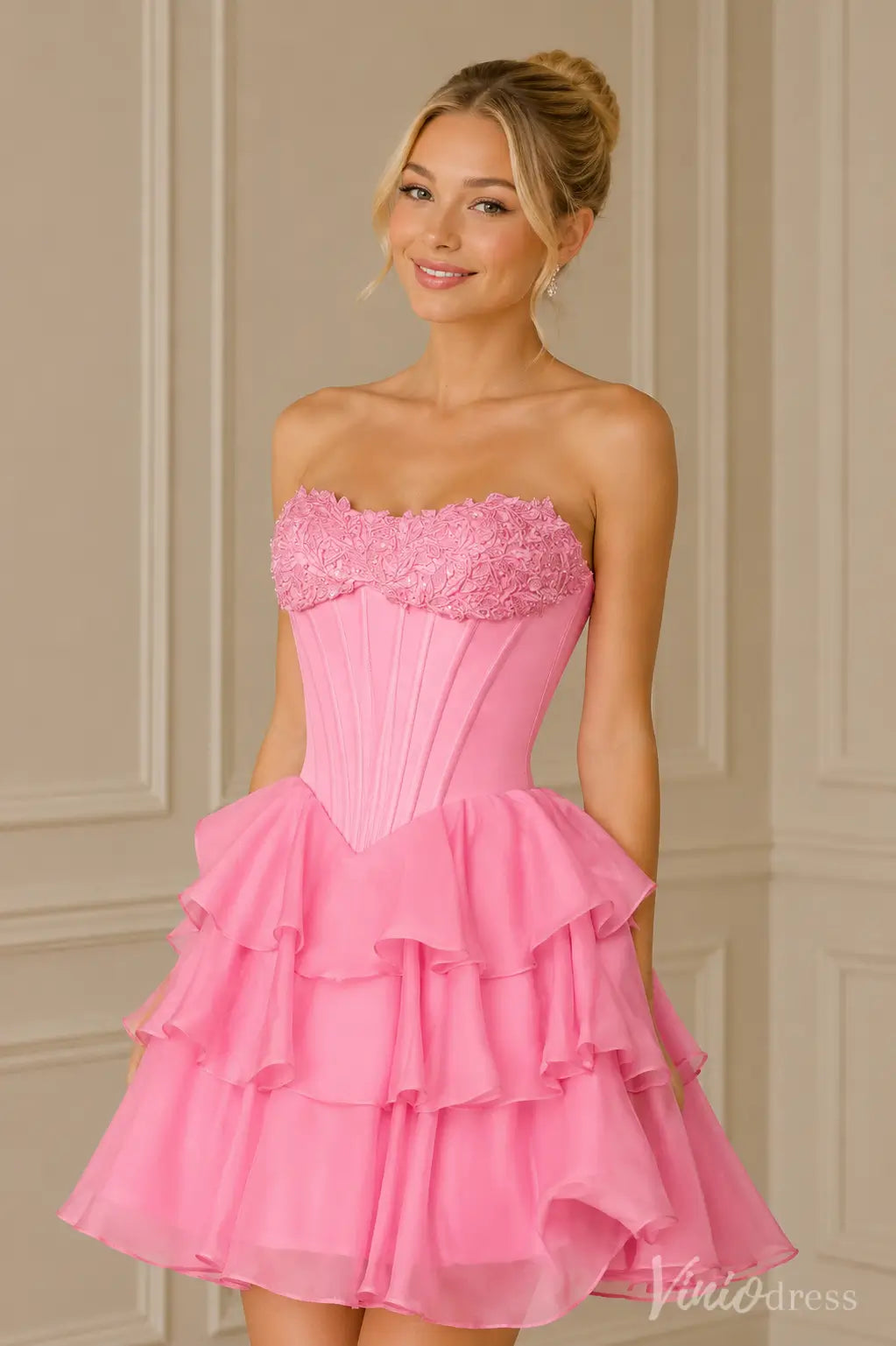 S26051-Homecoming Dresses 2026-Viniodress-Orange-Custom Size – Add Measurements in Cart-