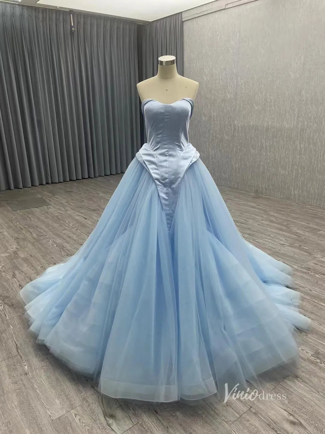 Vintage Corset Dress Strapless Green Tulle Trumpet Ball Gown viniodres – Viniodress