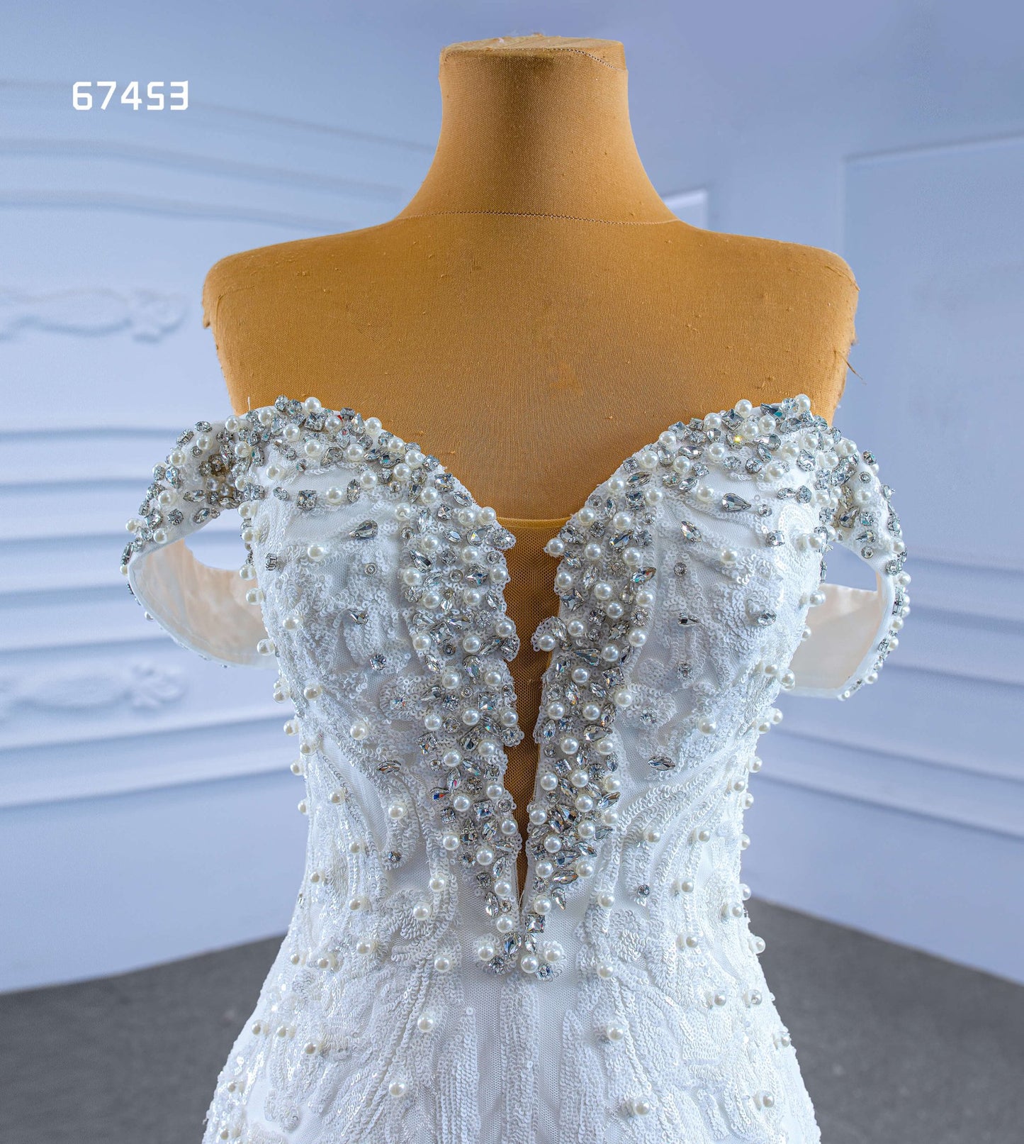 Vintage Mermaid Wedding Dresses with Removable Train 67453-wedding dresses 2025 -Viniodress-Ivory-Custom Size-