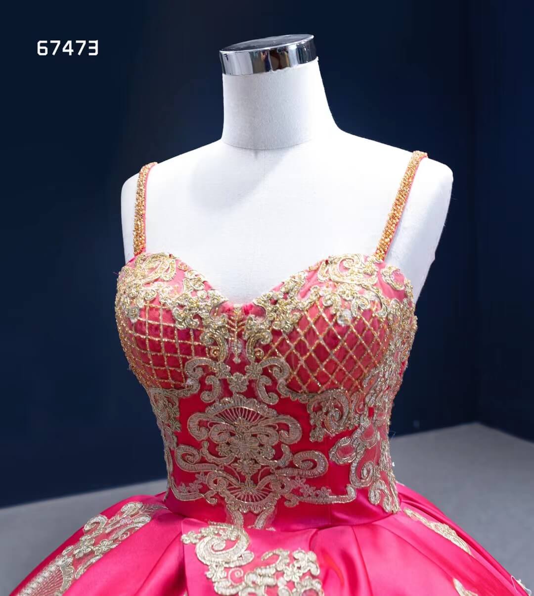 Vintage Pink Wedding Dress Ball Gown Sweet 15 Dress Quince Dress 67473-Quinceanera Dresses 2025 -Viniodress-Pink-Custom Size-
