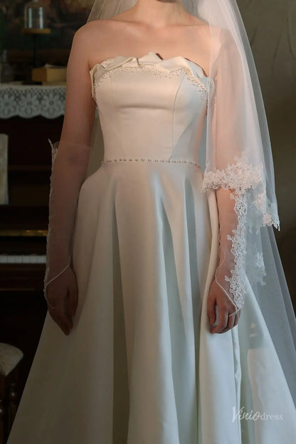 Floral Lace Illusion Bridal Sleeves with Finger Loop Elbow Bridal Gloves WG210