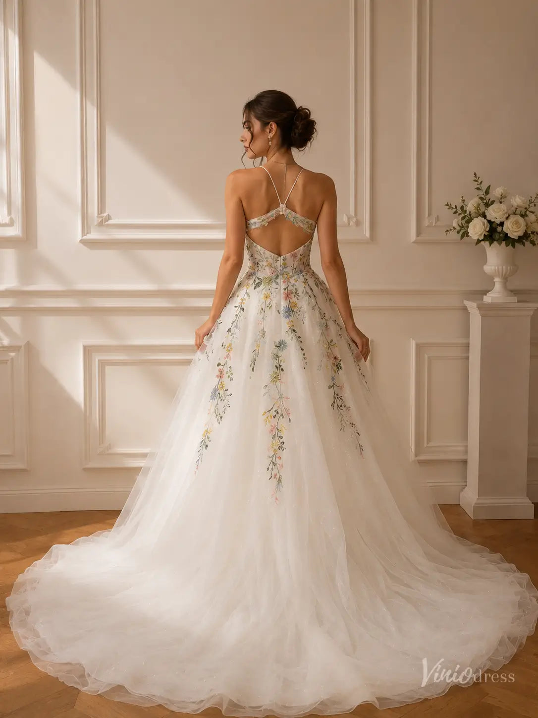 Whimsical Meadow Floral Wedding Dresses