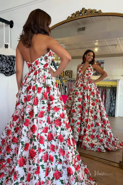 FP012-prom dresses 2026-Viniodress-Red-Custom Size – Add Measurements in Cart-