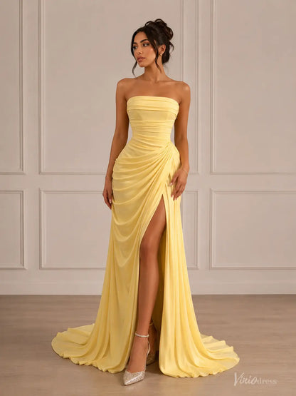 GE106 evening-Evening Dresses 2026-Viniodress-Yellow-Custom Size – Add Measurements in Cart-