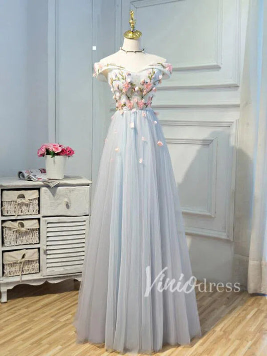 Prom Dress 2025 A-line Light Blue Long Floral Formal Dresses SD1060D-unique prom dresses-As Picture-Custom Size-Viniodress