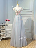 Prom Dress 2025 A-line Light Blue Long Floral Formal Dresses SD1060D-unique prom dresses-As Picture-Custom Size-Viniodress