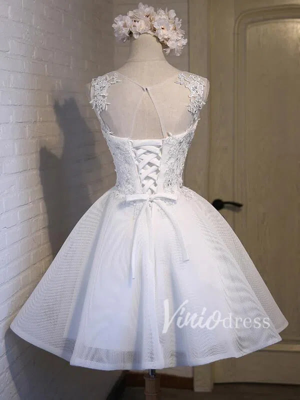 Short Prom Dresses 2025 Cheap A-line White Homecoming Dresses SD1033-homecoming dresses-Viniodress-Ivory-Custom Size-Viniodress