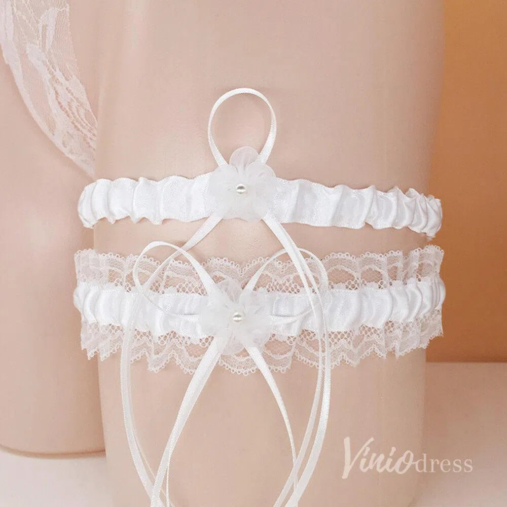 Lace Bridal Wedding Garter Set AC1251-Accessories-Viniodress-#6-Viniodress