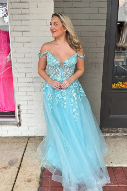 TU006-Prom Dresses 2026-Viniodress-Aqua-Custom Size-
