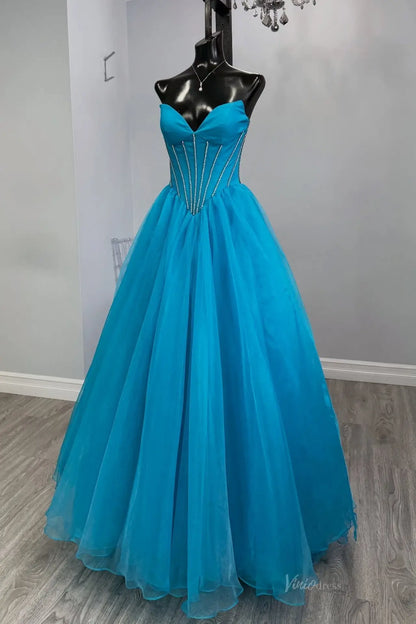 TU026 organza-prom dresses 2026-Viniodress-Aqua-US 0-