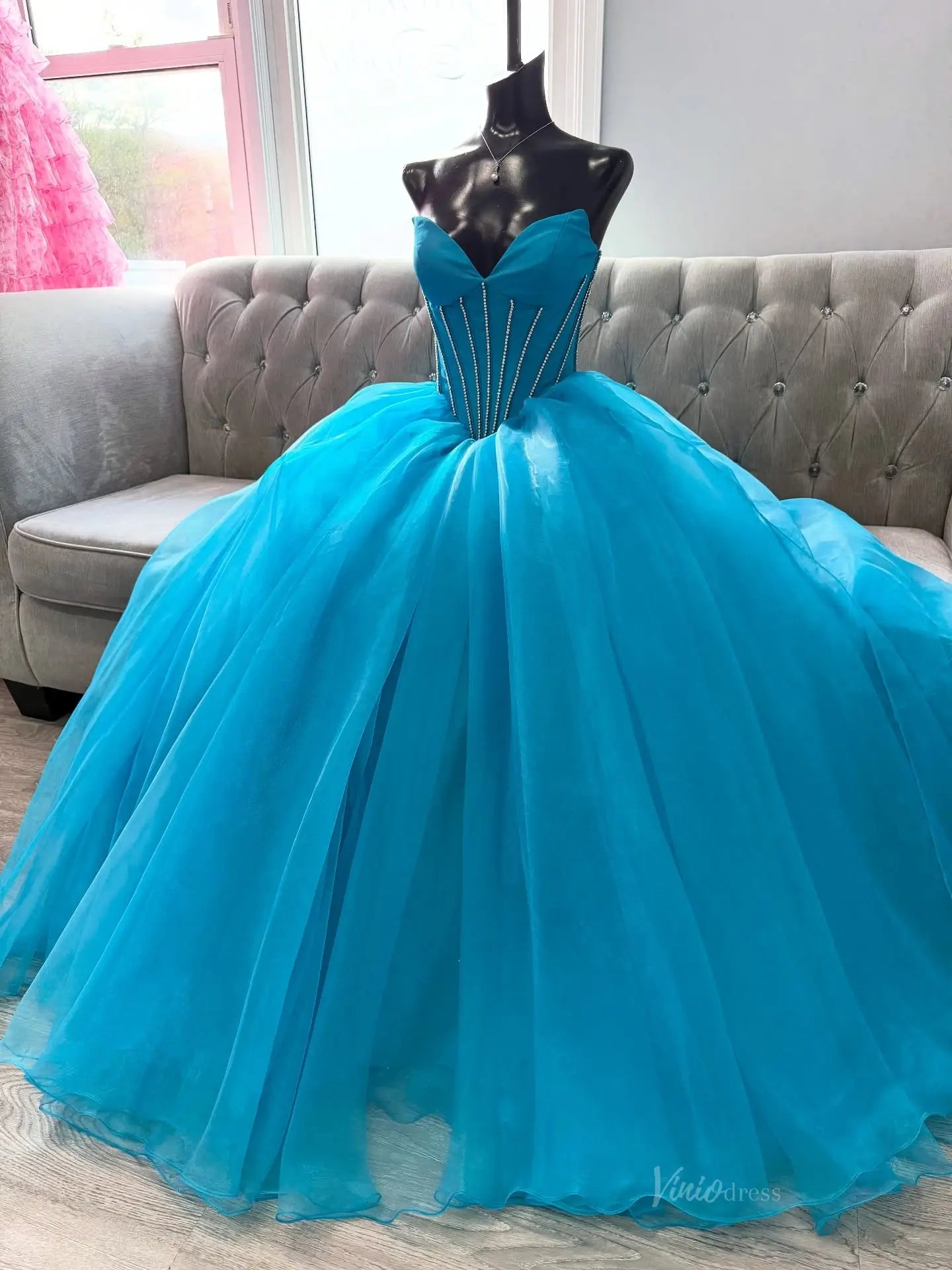 TU026 organza-prom dresses 2026-Viniodress-Aqua-US 0-