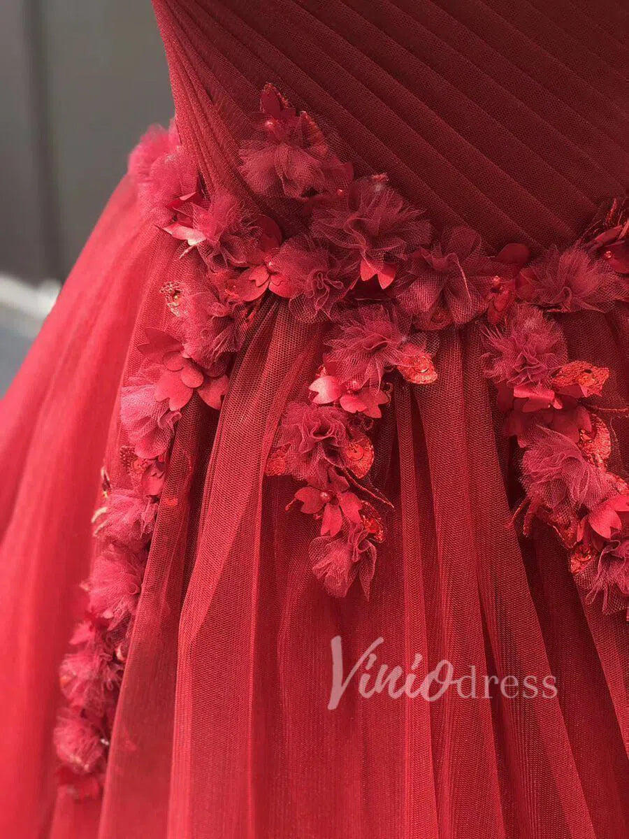 Baby Blue Strapless Ruffle Prom Dresses Quinceanera Dress 66290 viniodress-prom dresses 2025 -Viniodress-Baby Blue-Custom Size-