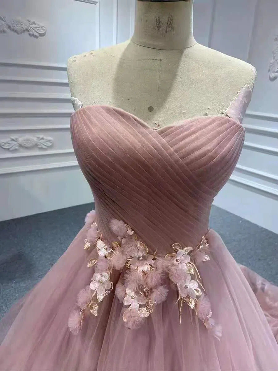 Baby Blue Strapless Ruffle Prom Dresses Quinceanera Dress 66290 viniodress-prom dresses 2025 -Viniodress-Baby Blue-Custom Size-