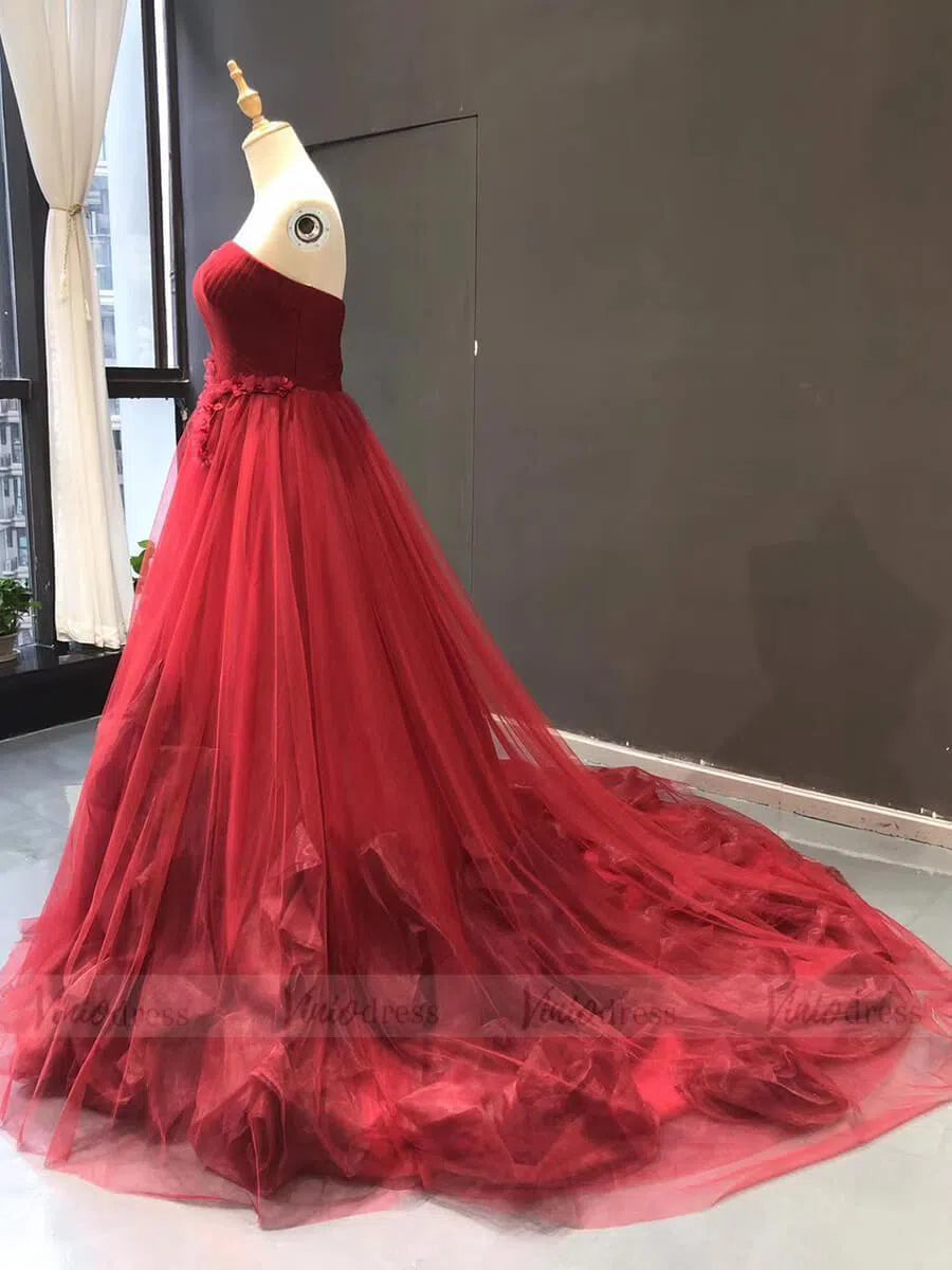 Baby Blue Strapless Ruffle Prom Dresses Quinceanera Dress 66290 viniodress-prom dresses 2025 -Viniodress-Baby Blue-Custom Size-