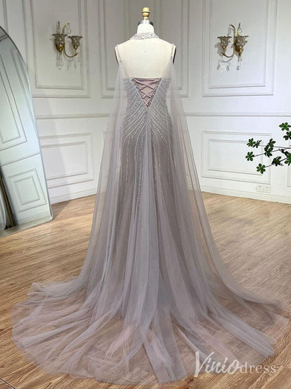 Beaded 1920s Prom Dresses Cape Sleeve Gatsby Formal Dresses AD1250-Evening Dresses 2025 -Viniodress-Navy-US 2-