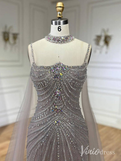 Beaded 1920s Prom Dresses Cape Sleeve Gatsby Formal Dresses AD1250-Evening Dresses 2025 -Viniodress-Navy-US 2-