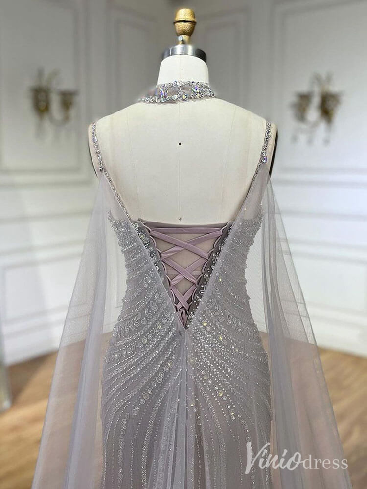 Beaded 1920s Prom Dresses Cape Sleeve Gatsby Formal Dresses AD1250-Evening Dresses 2025 -Viniodress-Navy-US 2-