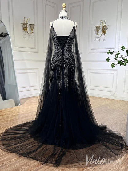 Beaded 1920s Prom Dresses Cape Sleeve Gatsby Formal Dresses AD1250-Evening Dresses 2025 -Viniodress-Navy-US 2-