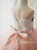 Beaded Cute Blush Pink Flower Girl Dresses GL1004-flower girl dresses-Viniodress-Viniodress