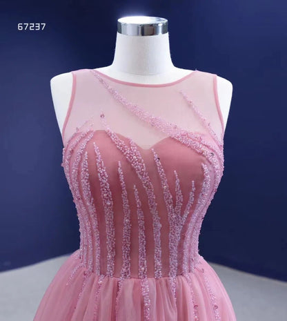 Beaded Green Ball Gown Rose Pink Prom Dresses 67237 viniodress-Quinceanera Dresses 2025 -Viniodress-Green-Custom Size-