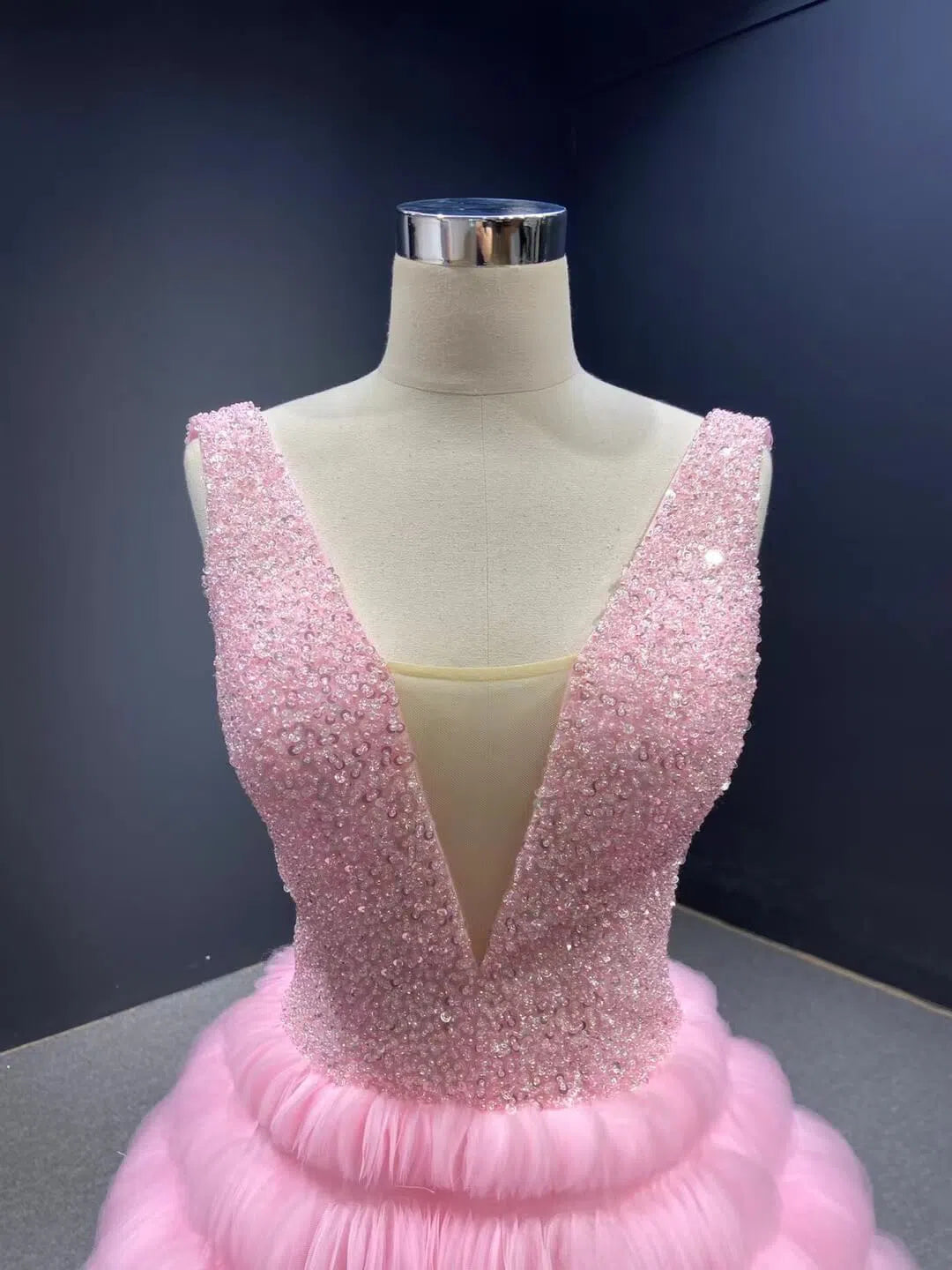 Beaded Haute Couture Prom Dresses Royal Blue Celebrity Ball Gowns viniodress-prom dresses 2025 -Viniodress-Royal Blue-Custom Size-