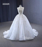 Beaded Lace Aplique Wedding Dresses Strapless Bridal Gown 222225