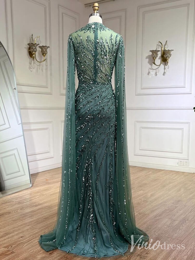 Beaded Lace Sheath Prom Dresses Extra Long Sleeve High Neck Mother of Viniodress Beaded Lace Sheath Prom Dresses Extra Long Sleeve High Neck Mother of Viniodress