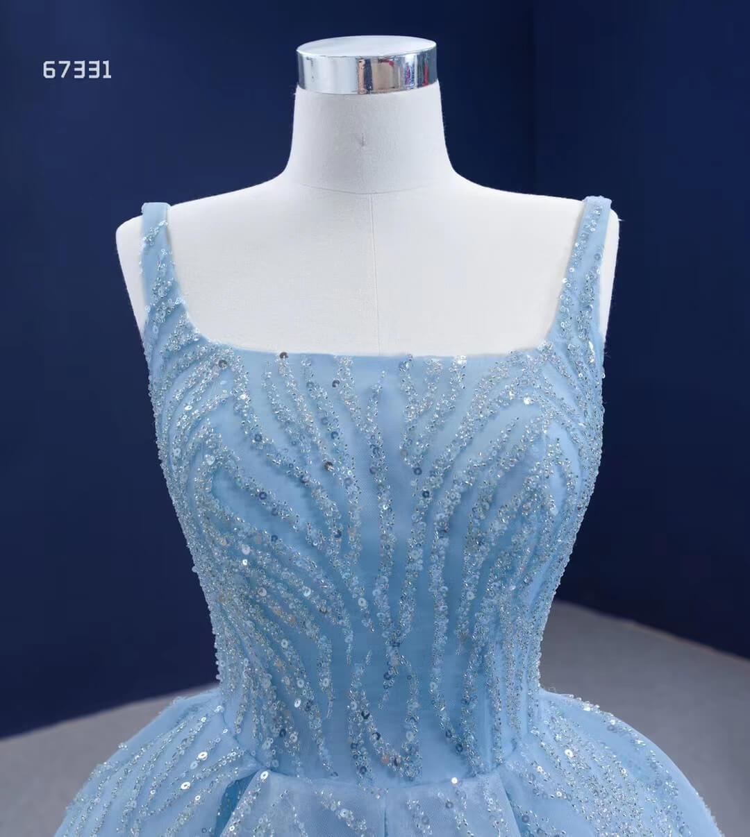 Beaded Light Blue Ball Gown Quince Dress 67331 viniodress-Quinceanera Dresses 2025 -Viniodress-Light Blue-Custom Size-