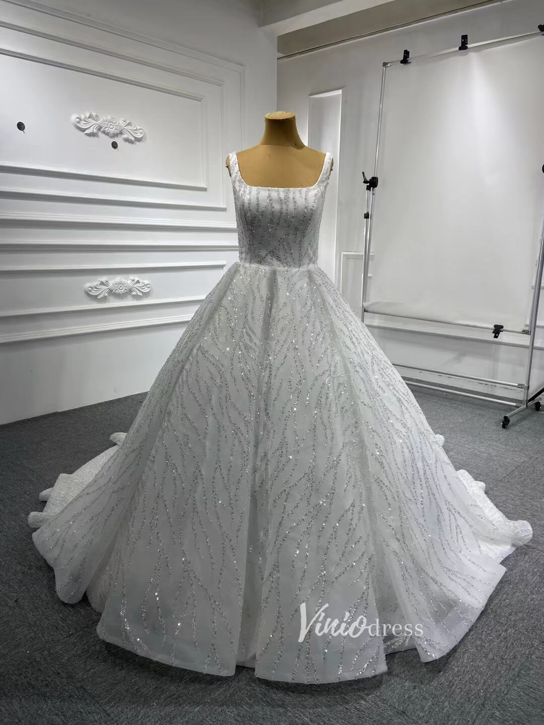 Beaded Light Blue Ball Gown Quince Dress 67331 viniodress-Quinceanera Dresses 2025 -Viniodress-Light Blue-Custom Size-