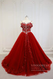 Beaded Royal Blue Quinceanera Dresses Sweet 15 Dress FD1398-prom dresses-Viniodress-Dark Red-Custom Size-Viniodress