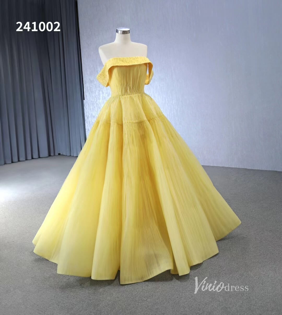 Beaded Ruched Prom Dress Off the Shoulder Wedding Gown 241002-Quinceanera Dresses 2025 -Viniodress-Pink-Custom Size-