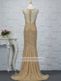 Beaded Sheath Long Prom Dresses Pageant Gown FD1440-prom dresses-Viniodress-Viniodress