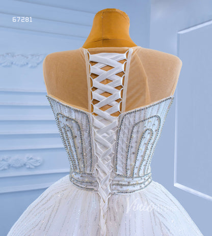 Beaded Sheath Wedding Dress with Overskirt 67281-wedding dresses 2025 -Viniodress-Ivory-Custom Size-