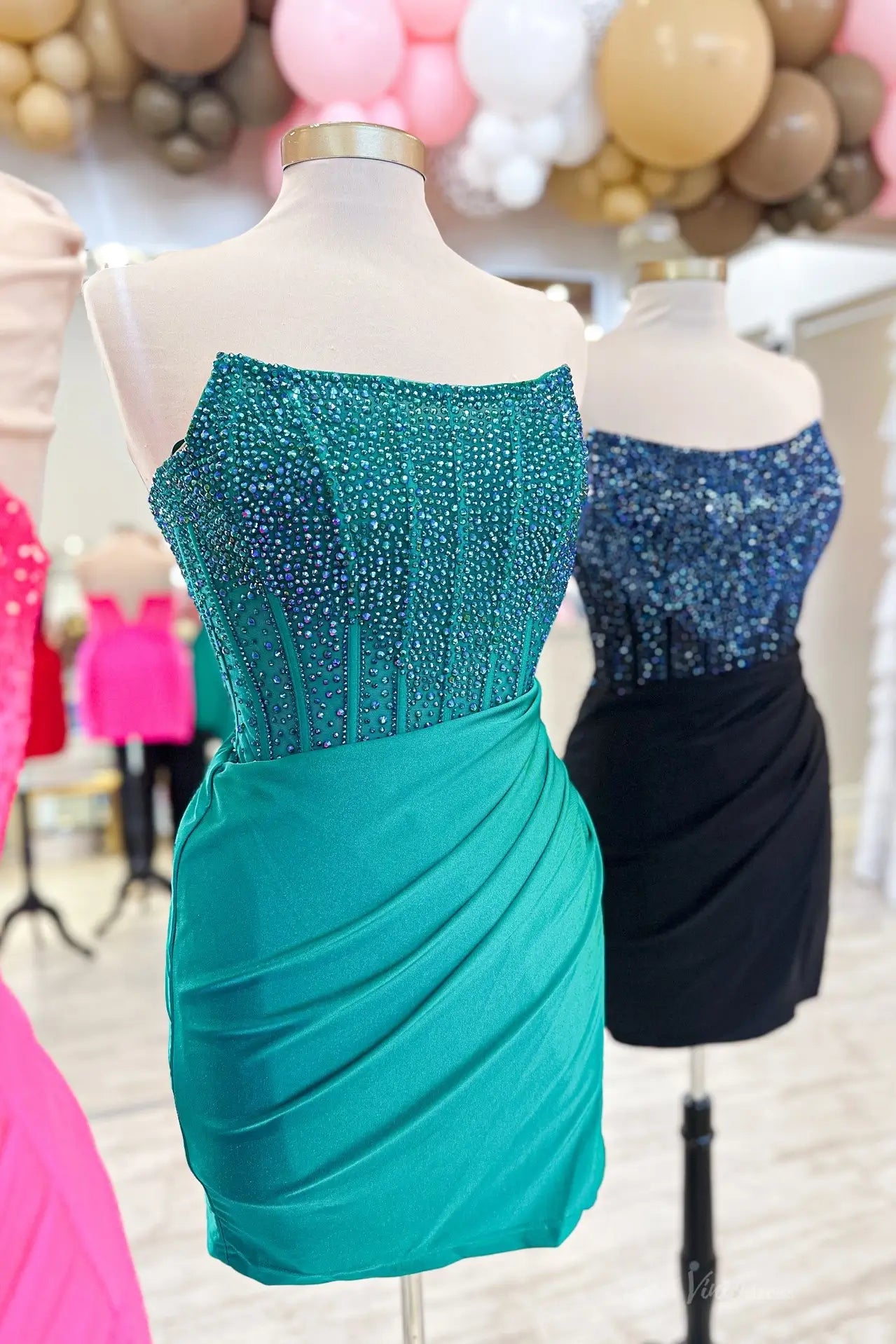 HB003-Homecoming Dresses 2026-VINIODRESS-Hot Pink-Custom Size-