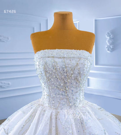 Beaded Strapless Lace Ball Gown Wedding Dress 67426 Viniodress-wedding dresses 2025 -Viniodress-Ivory-Custom Size-