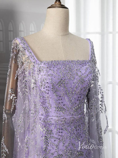 Beaded Tea-Length Evening Dresses Extra Long Sleeve Mother of the Bride Dresses AD1126-Evening Dresses 2025 -Viniodress-Pink-US 2-