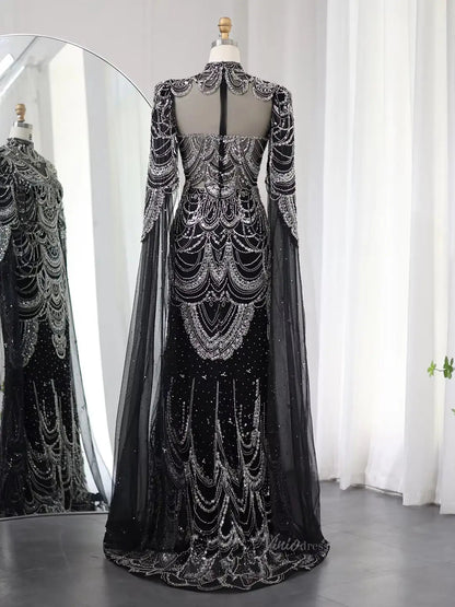 Beaded Vintage Formal Dresses Cape Sleeve Mother of Bride Dress AD1154-Evening Dresses 2025 -Viniodress-Pink-US 2-