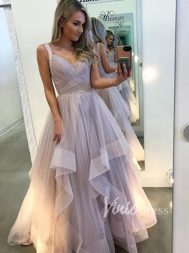 Beautiful Mauve Long Prom Dresses with Broad Straps FD1400-prom dresses 2025 -Viniodress-Mauve-US 2-