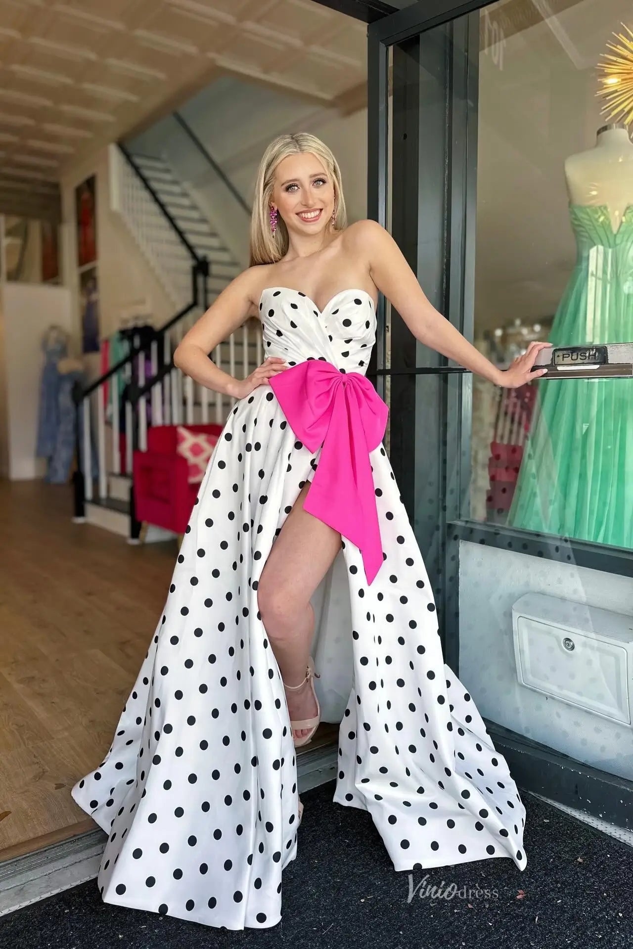 AS042-prom dresses 2026-Viniodress-Fuchsia-Custom Size-