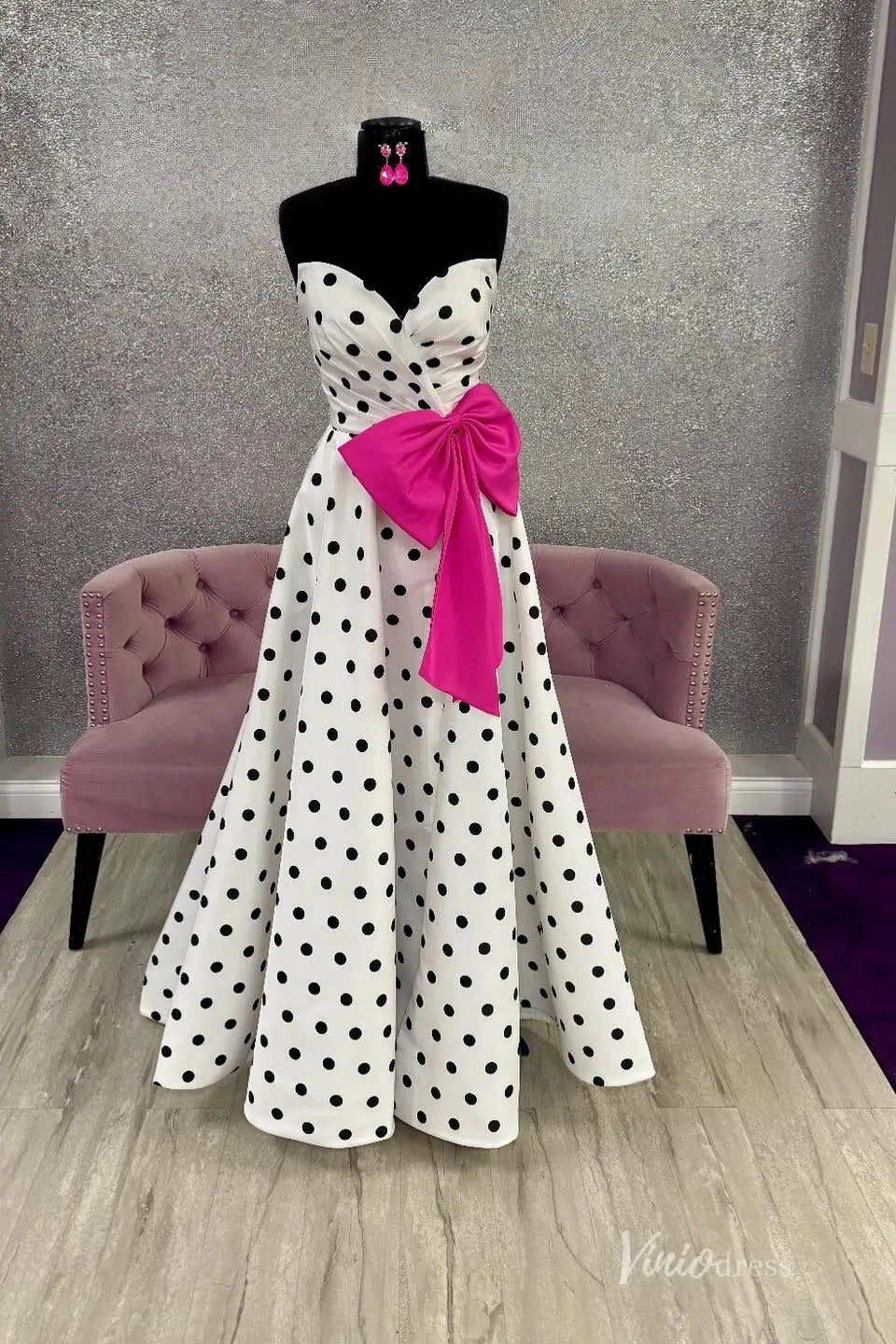 AS042-prom dresses 2026-Viniodress-Fuchsia-Custom Size-