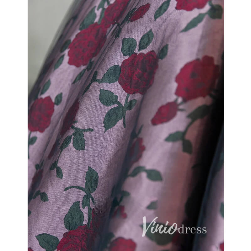 Black Floral Satin Quinceanera Dress Off the Shoulder Formal Dress FD3249-prom dresses 2025 -Viniodress-Black-Custom Size-