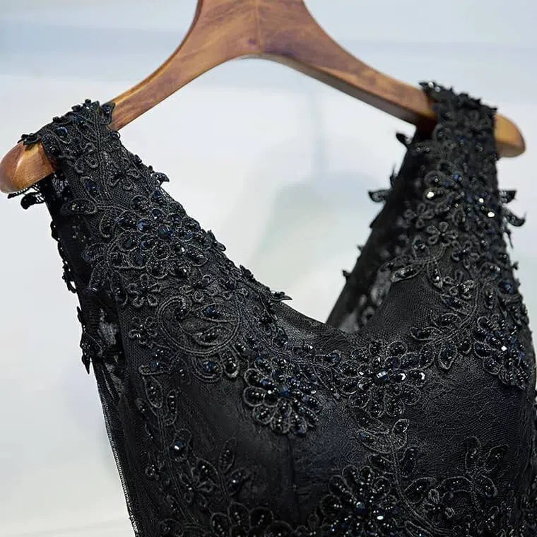 Black Lace Homecoming Dresses Short Party Dress SD1076-Homecoming Dresses 2025 -Viniodress-Black-Custom Size-