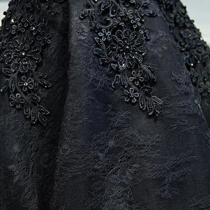 Black Lace Homecoming Dresses Short Party Dress SD1076-Homecoming Dresses 2025 -Viniodress-Black-Custom Size-