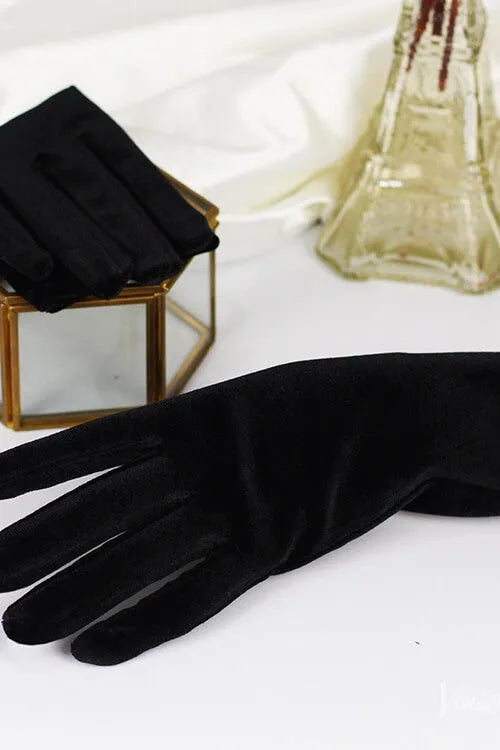 Black Long Evening Gloves for Women, Stretch Opera Length Formal Gloves, Elegant Prom Wedding Party Costume Gloves-Bridal Gloves 2026-Viniodress-Black-Elbow-